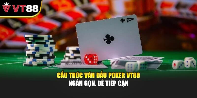 Cấu trúc ván đấu Poker VT88 ngắn gọn, dễ tiếp cận