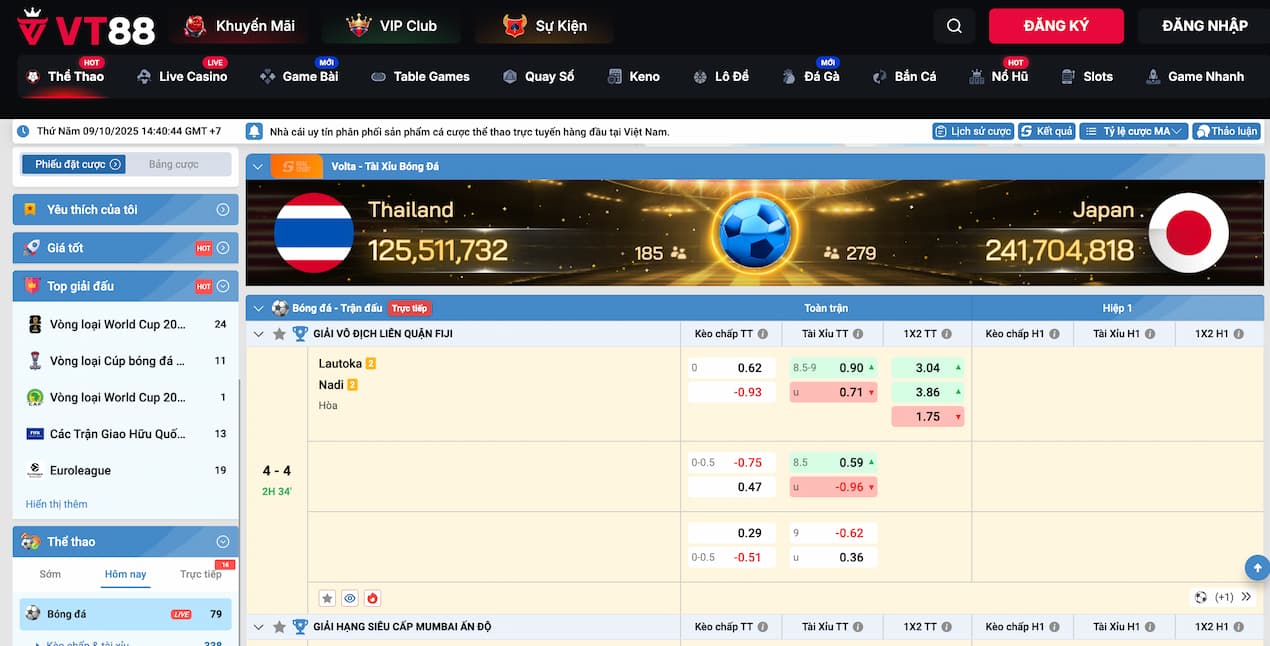 Tận hưởng tính năng nổi bật, thống kê chi tiết với KSport thể thao VT88